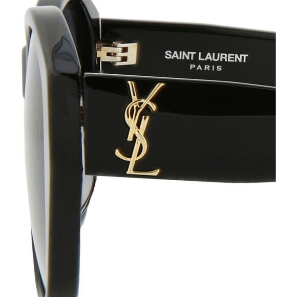 Saint Laurent Womens Round/Oval Black Black Grey Fashion Designer Eyewear - Picture 4 of 4